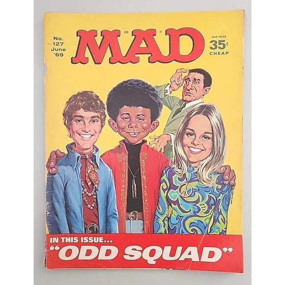1969 MAD Magazine June No. 127 Odd Squad M665 - Picture 1 of 10